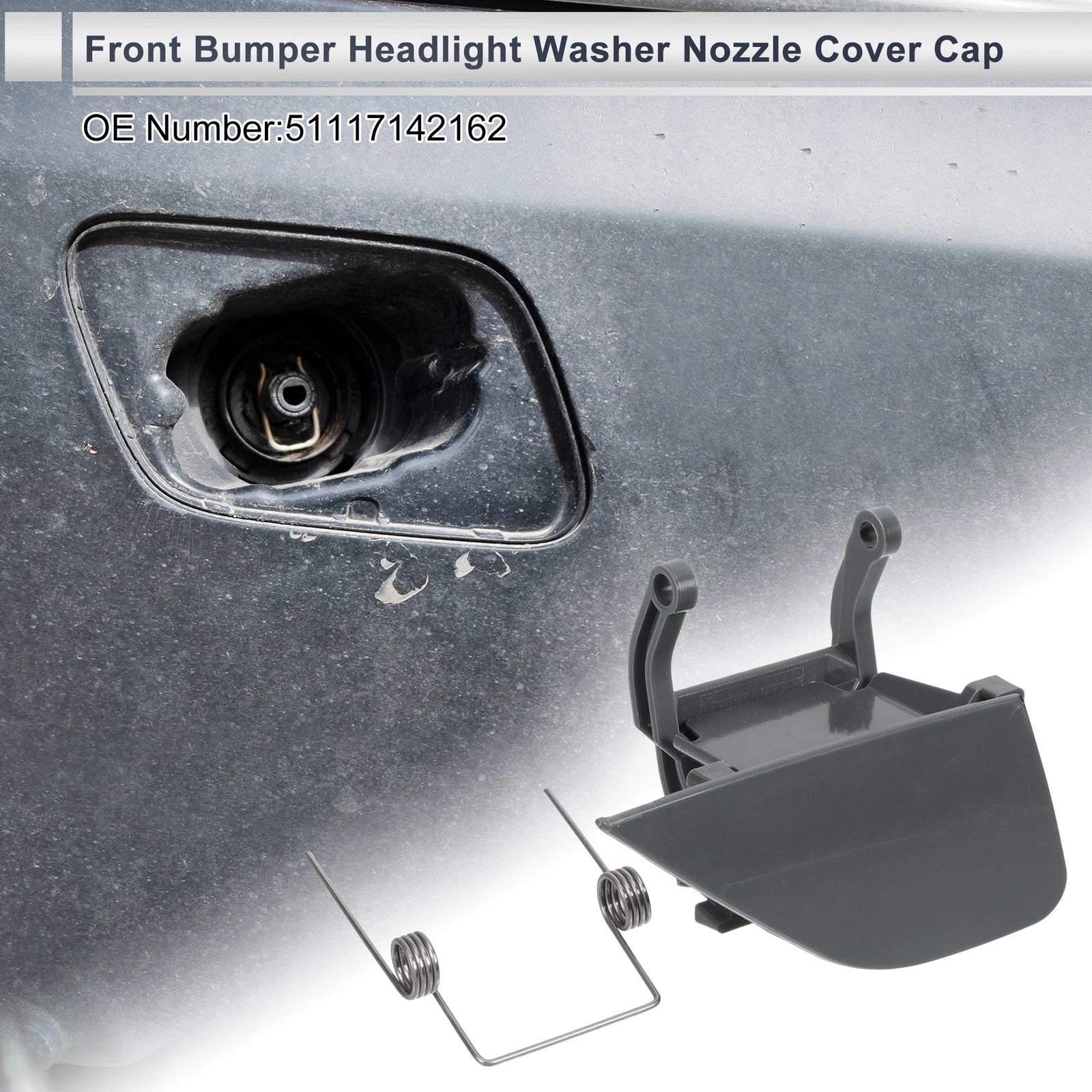 Front Right Headlight Washer Nozzle Cover Cap for BMW 750i (2009–2011)