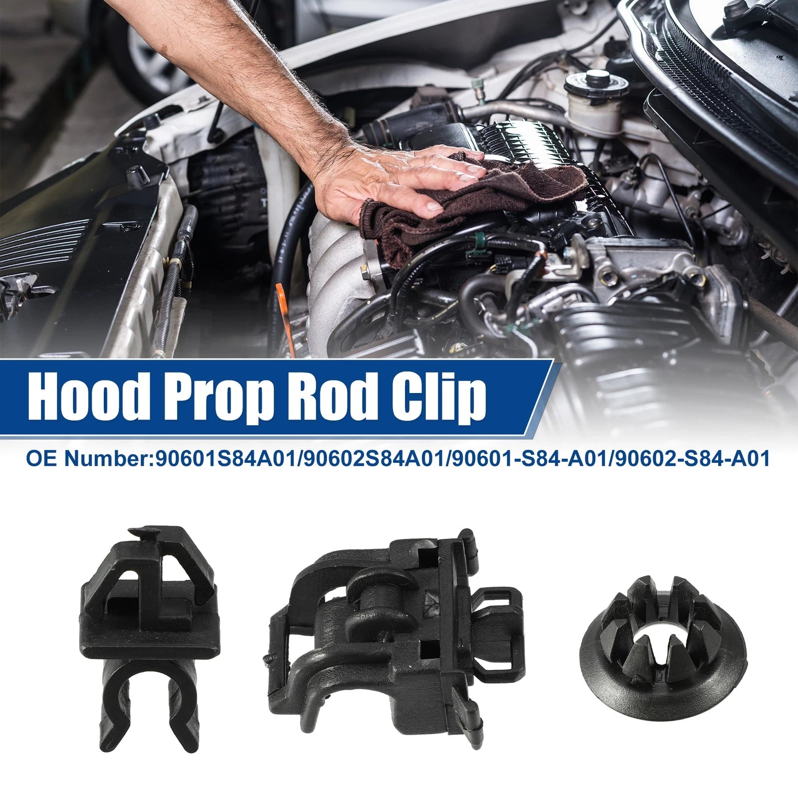 Hood Prop Rod Holder Set for Honda Prelude (1992–2001)