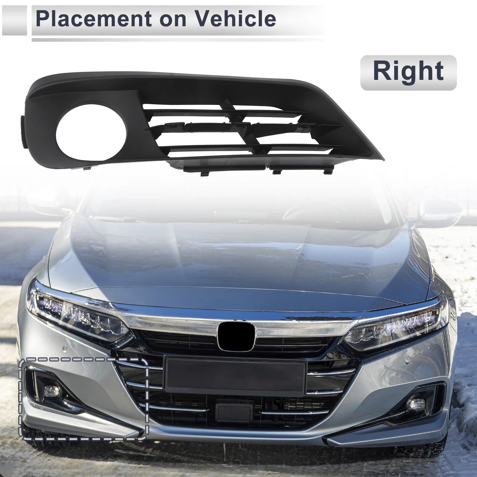 Front Right Fog Light Grill Replacement for BMW 535i GT (2010–2017)