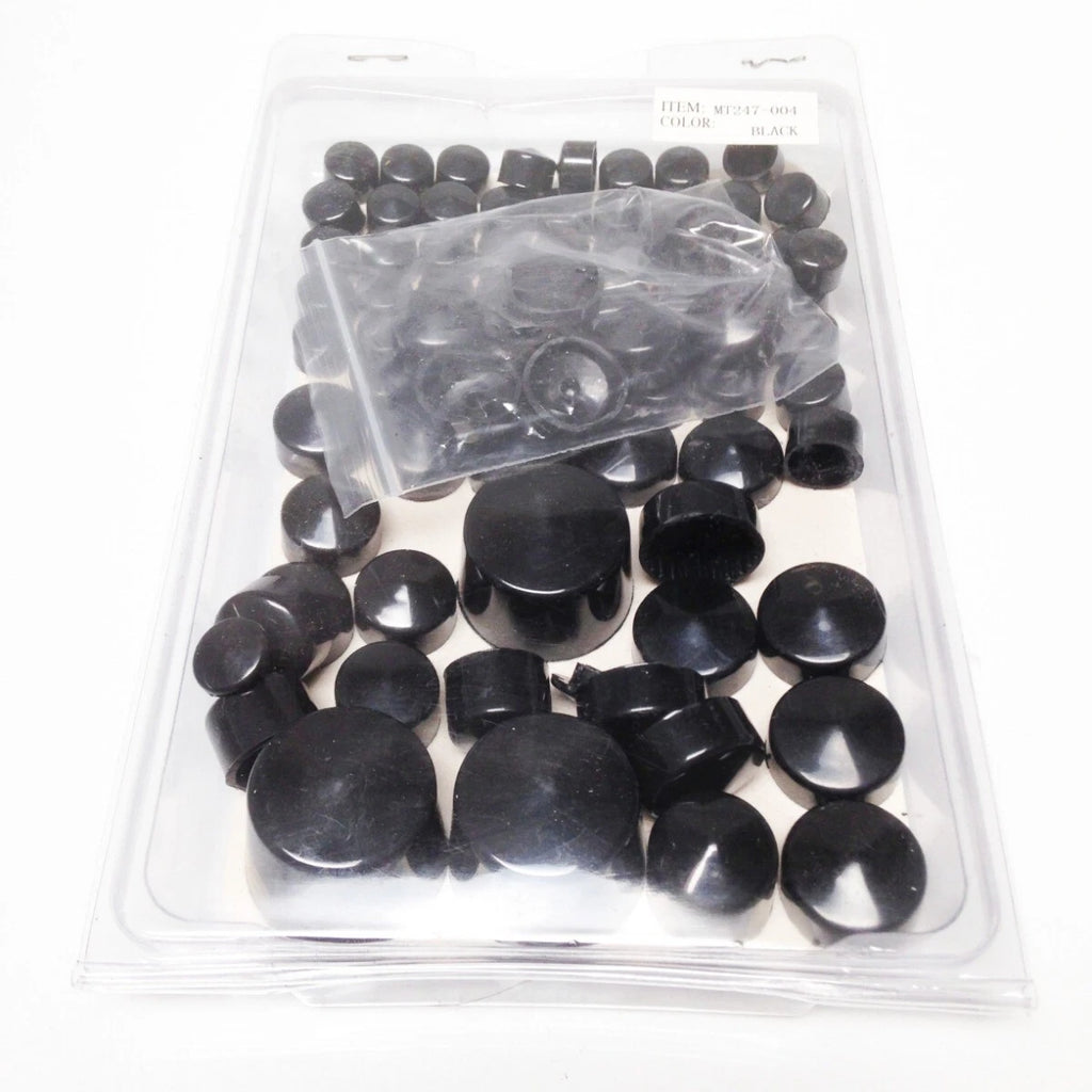 Black Bolt Toppers Caps for Harley Davidson Softail Twin Cam (2000–2006)