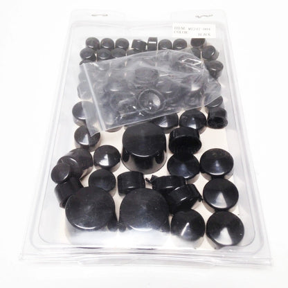Black Bolt Toppers Caps for Harley Davidson Softail Twin Cam (2000–2006)