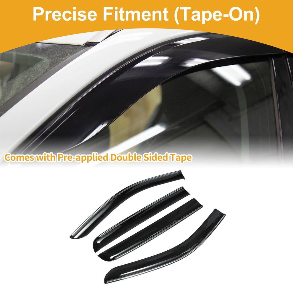 Window Deflectors Side Vent Visors for Ford Ranger SuperCrew (2019–2024)
