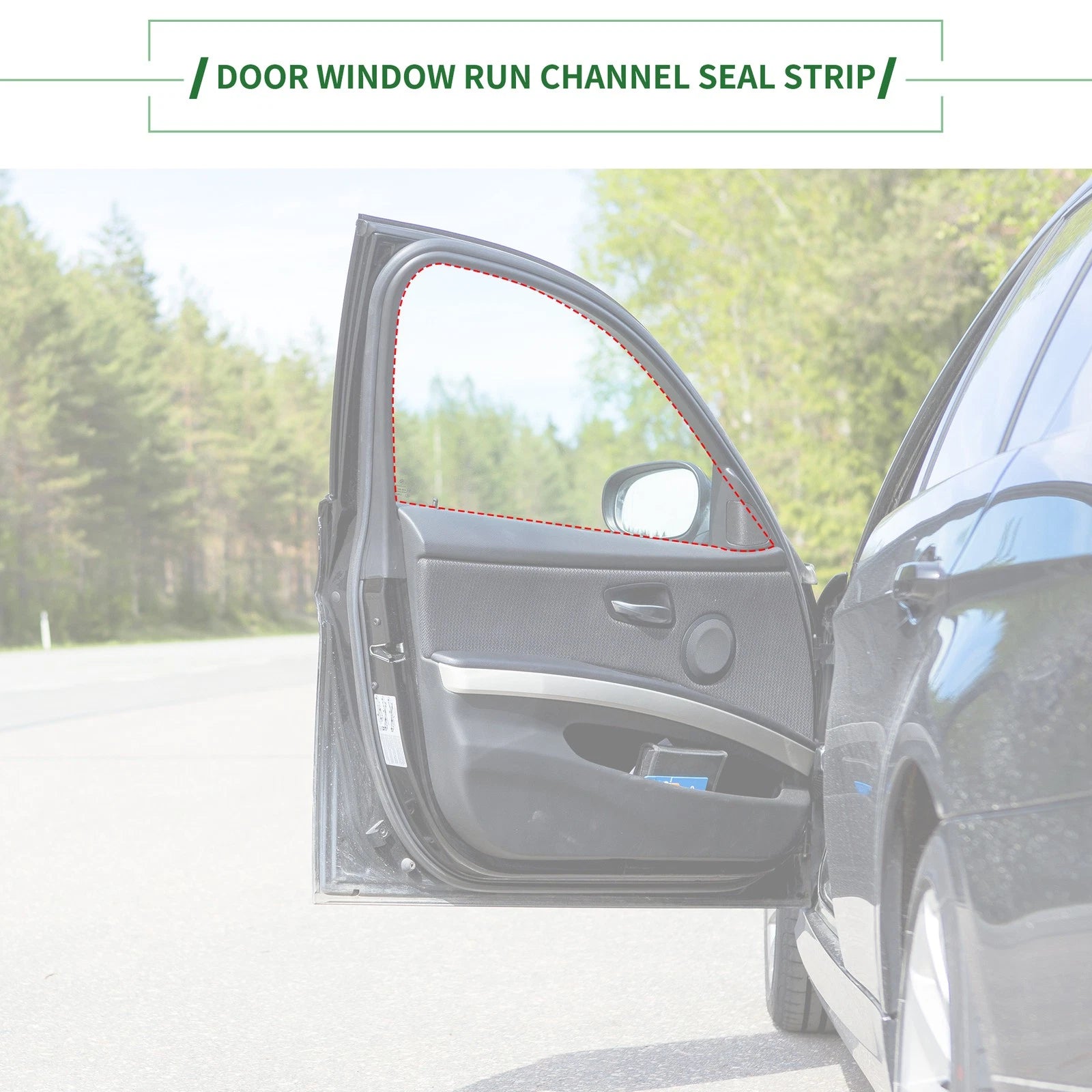 Front Left Door Window Run Channel Seal Strip for Toyota (2003–2009)