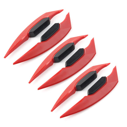 RED Motorcycle Fairing Winglets Side Spoiler Deflector Air Wing Kit Universal