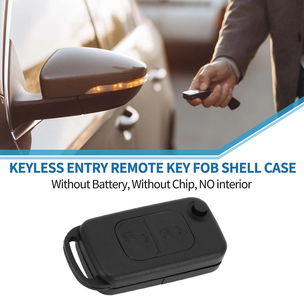 Keyless Entry Remote Key Shell Case with 2 Buttons for Mercedes SLK (2004–2011)