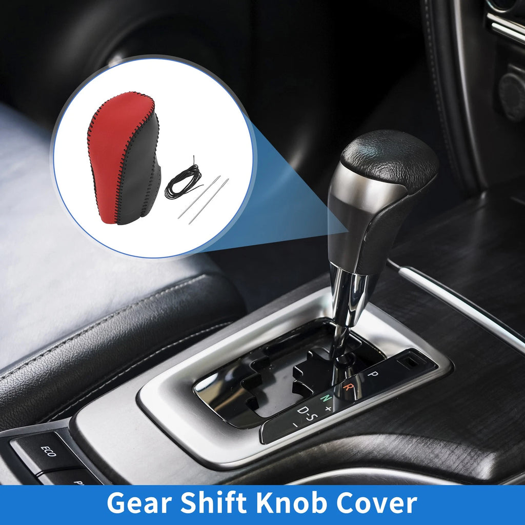 Gear Shift Knob Cover Replacement for Chevrolet Cruze (2011–2015) Red Black