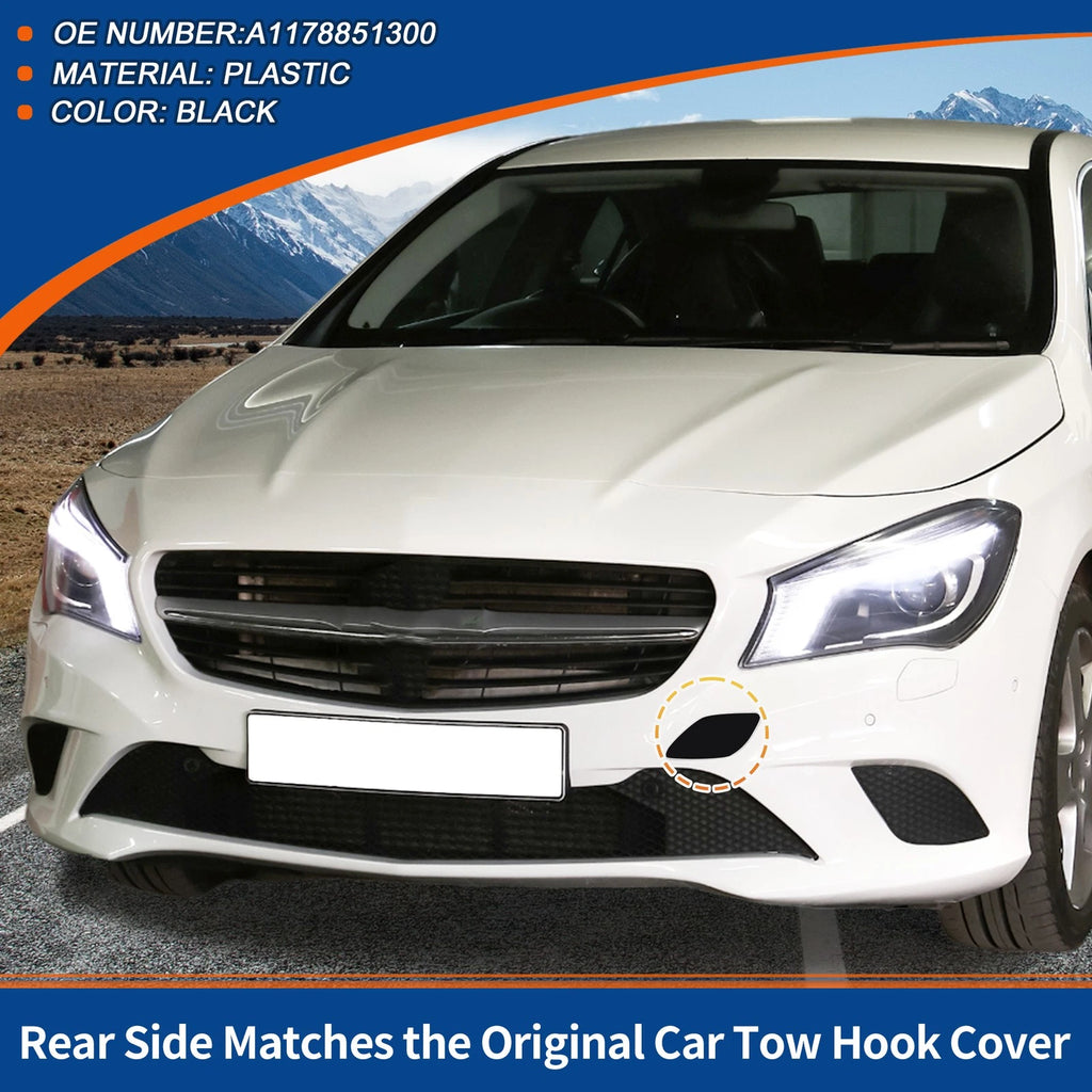 Tow Hook Cover Front Bumper Replacement for Mercedes-Benz CLA W117 (2014–2019)