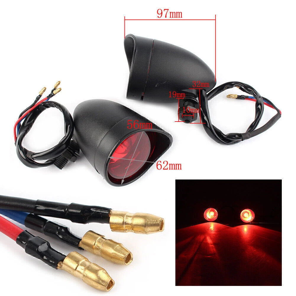 2X 12V 2.5" Round LED Turn Signal Light for Universal Motorcycle