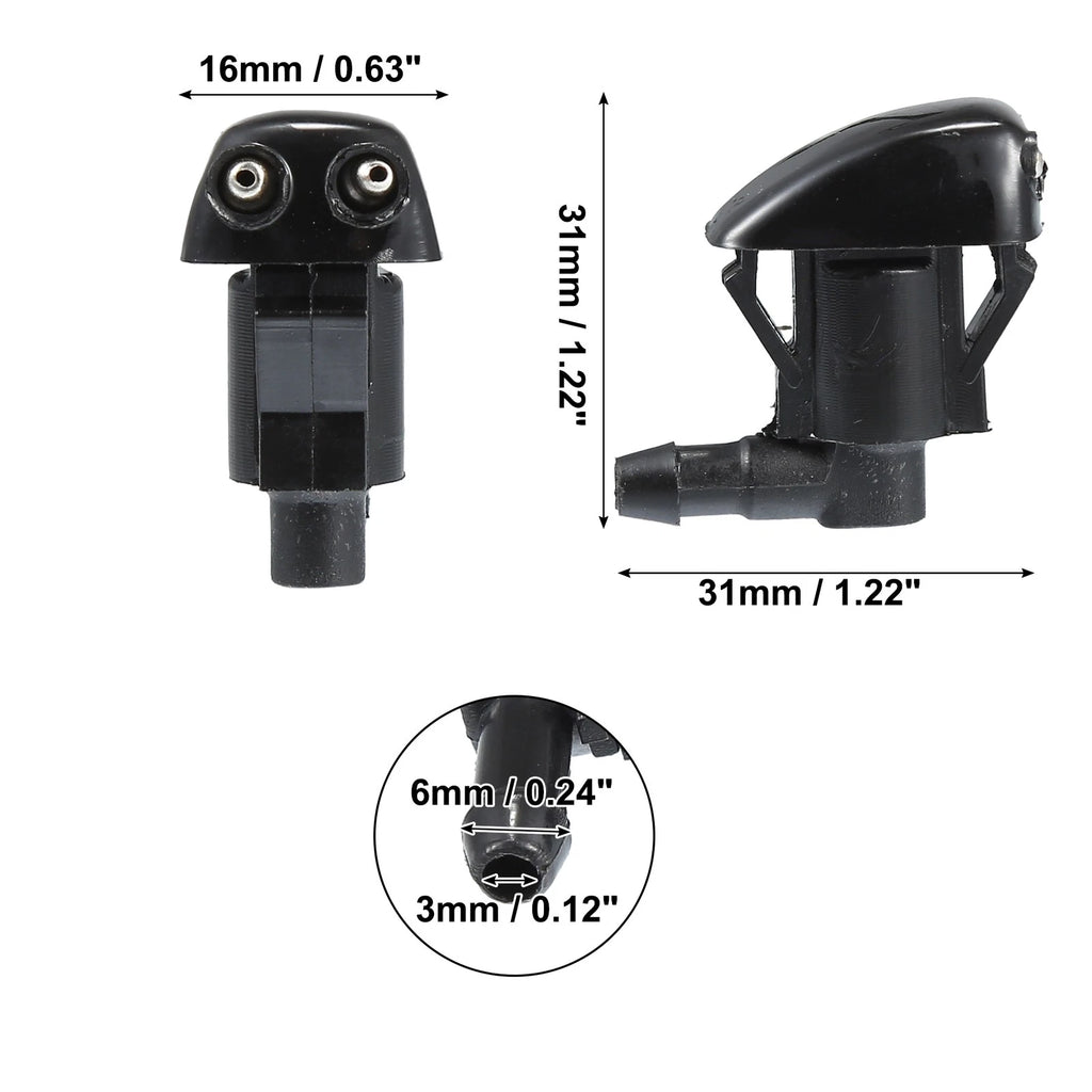 Front Windshield Washer Nozzle Pair Replacement for Toyota Tacoma (2005–2015)
