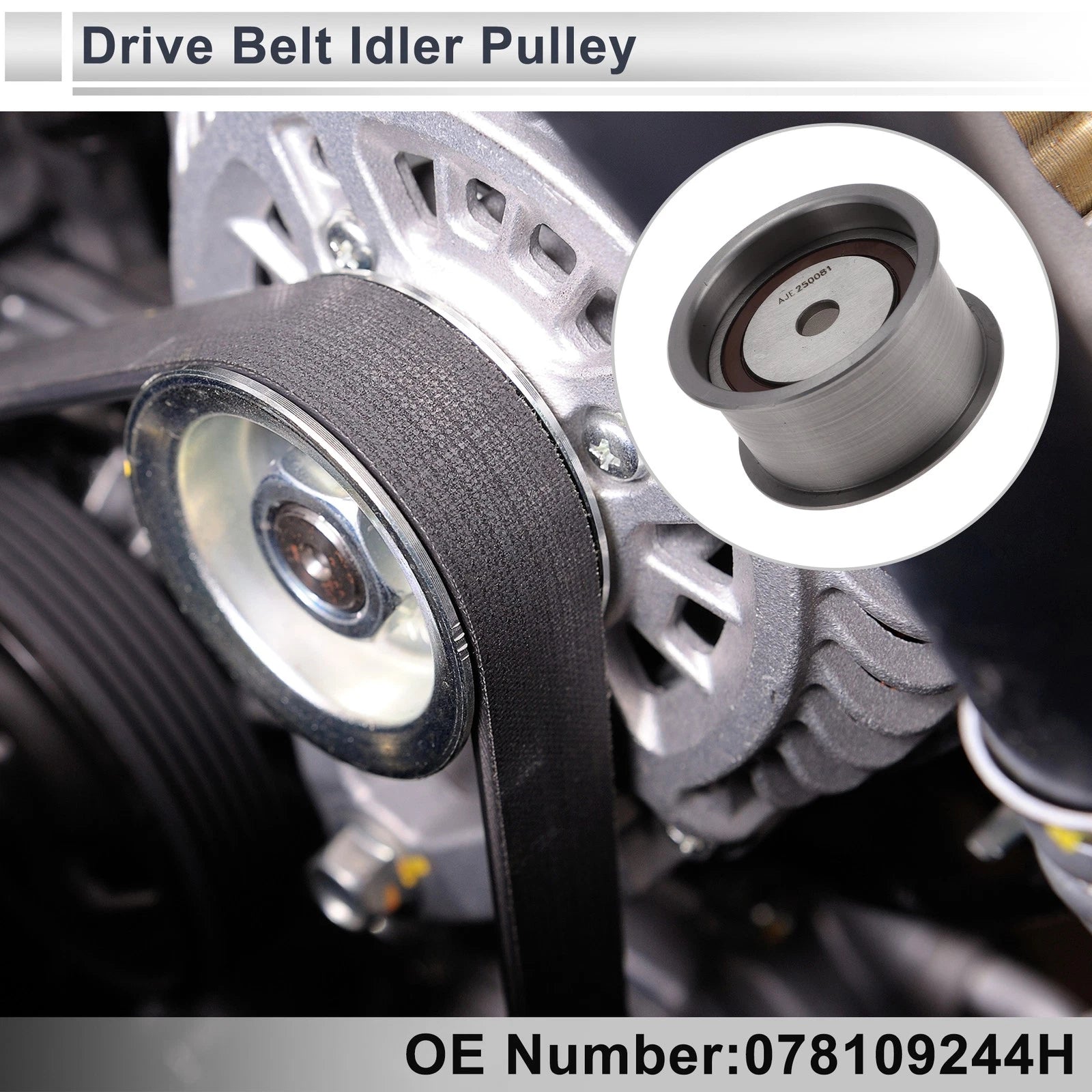 Drive Belt Idler Pulley Replacement for Audi A4 (1996–2005) Steel