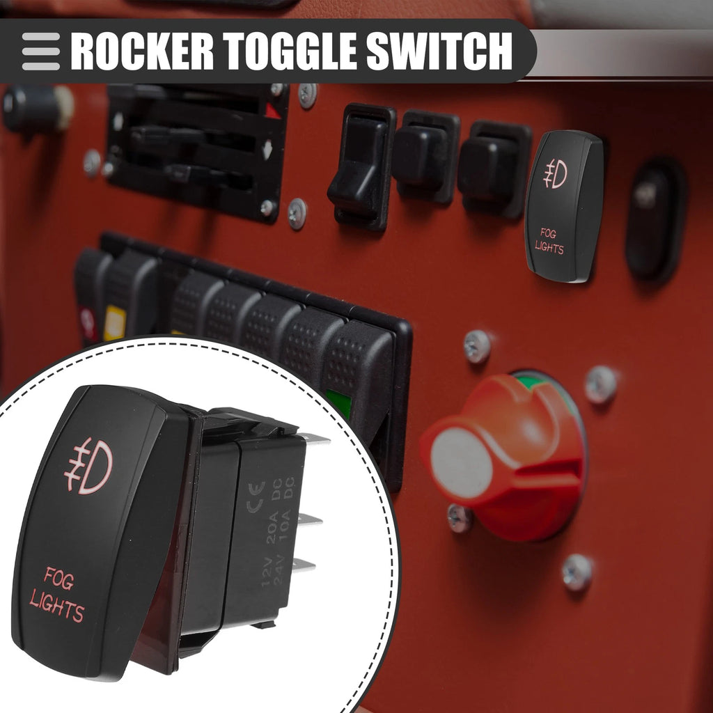 Fog Lights 5 Pin Toggle Rocker Switch for Car Boat ATV UTV (Universal)