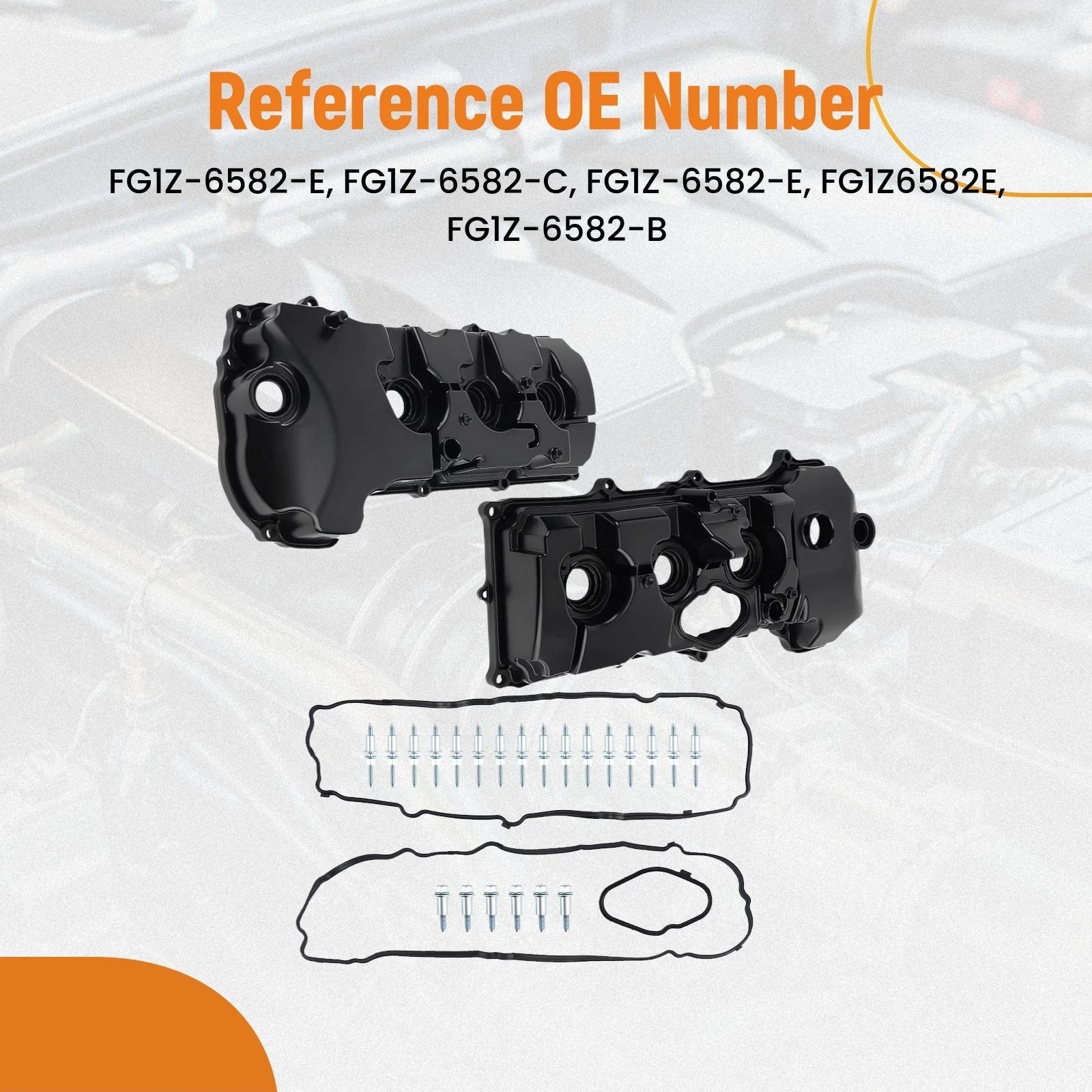 2X Engine Valve Cover for Ford Explorer Taurus Flex 3.5L (2014–2019) FG1Z6582D
