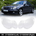 Headlight Lens Cover Shell Front Pair Replacement for Mercedes-Benz W211 (2002–2008)