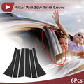 6 Pcs Door Pillar Window Trim Set for Honda BRV (2016–2023) Black