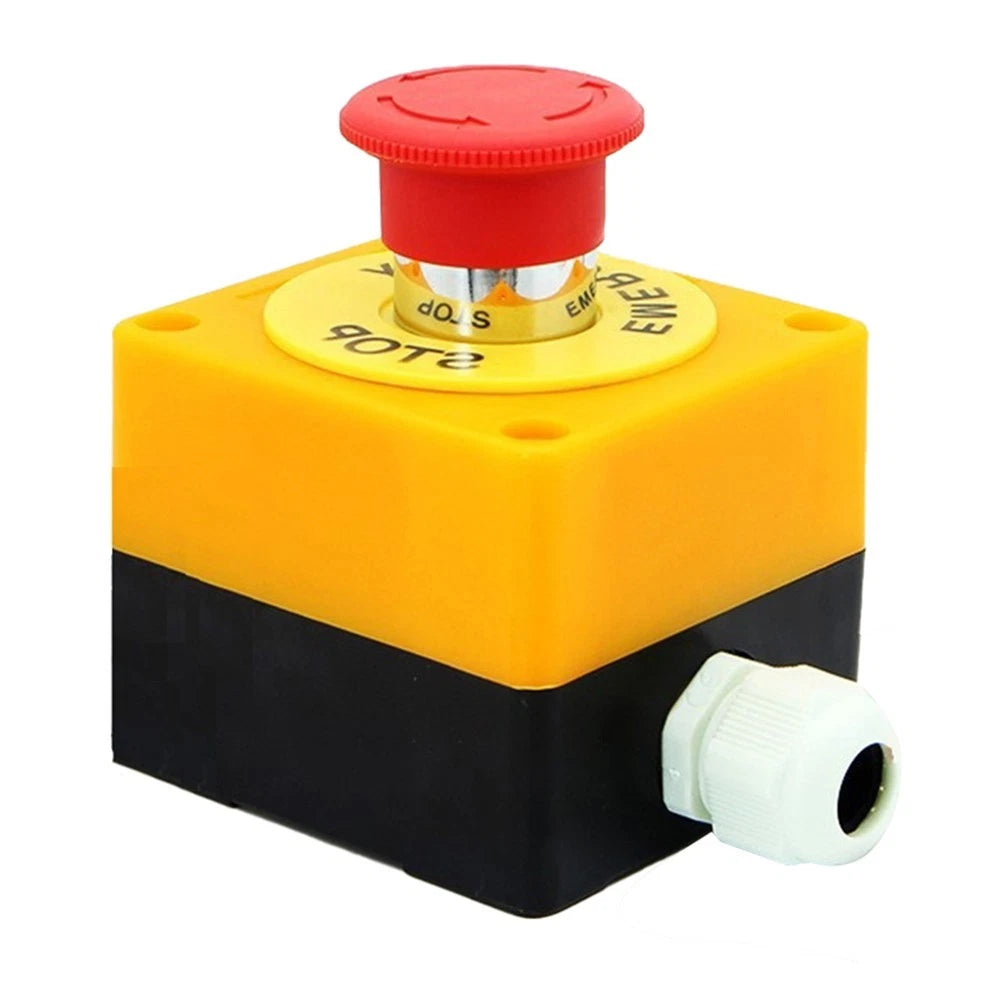 Red Latching E Stop Button Switch 10A 1NC for Electromagnetic Starters