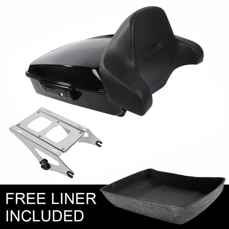 Chopped Trunk Backrest Mount Rack for Harley Road Street Glide (2014–2026)