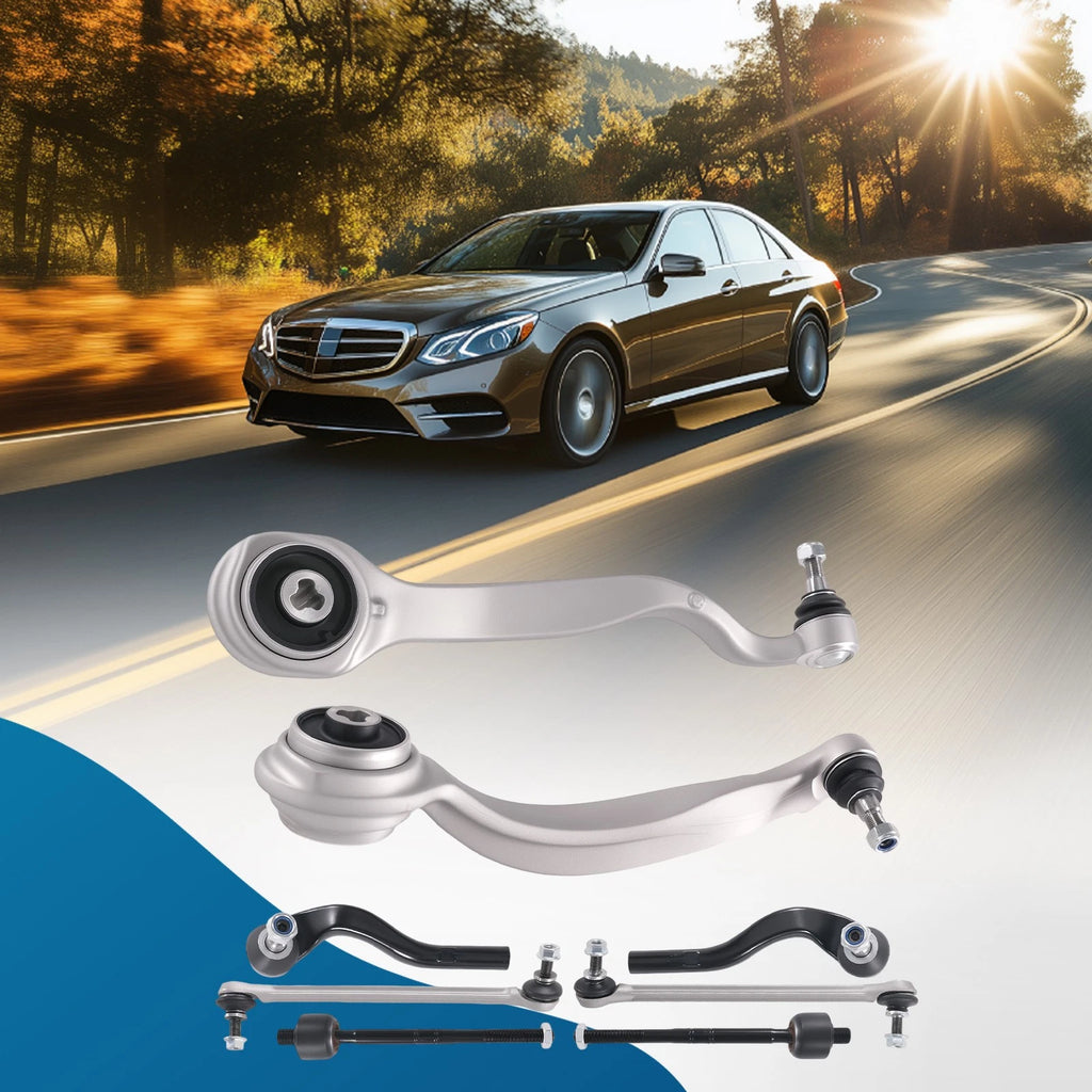 8pc Front Upper Control Arms Sway End Links Tie Rods for Mercedes E250 E350 (2010–2016)