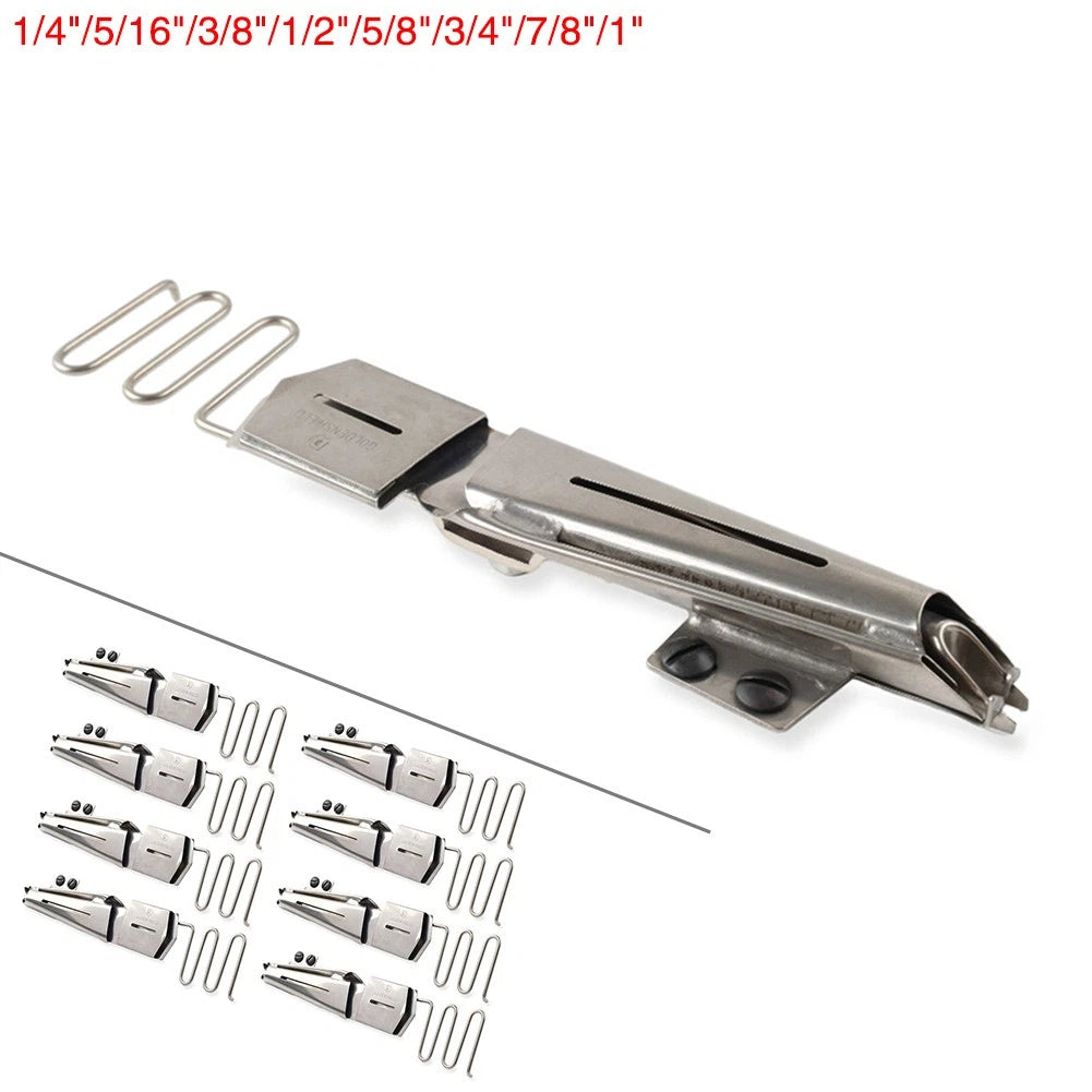Semi-Fold Post Mount Binding Attachment for CoverStitch Machine