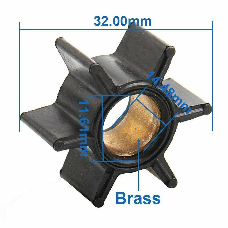 Water Pump Impeller for Mercury Outboards (4-9.8 HP) (47-89981, 47-65957)