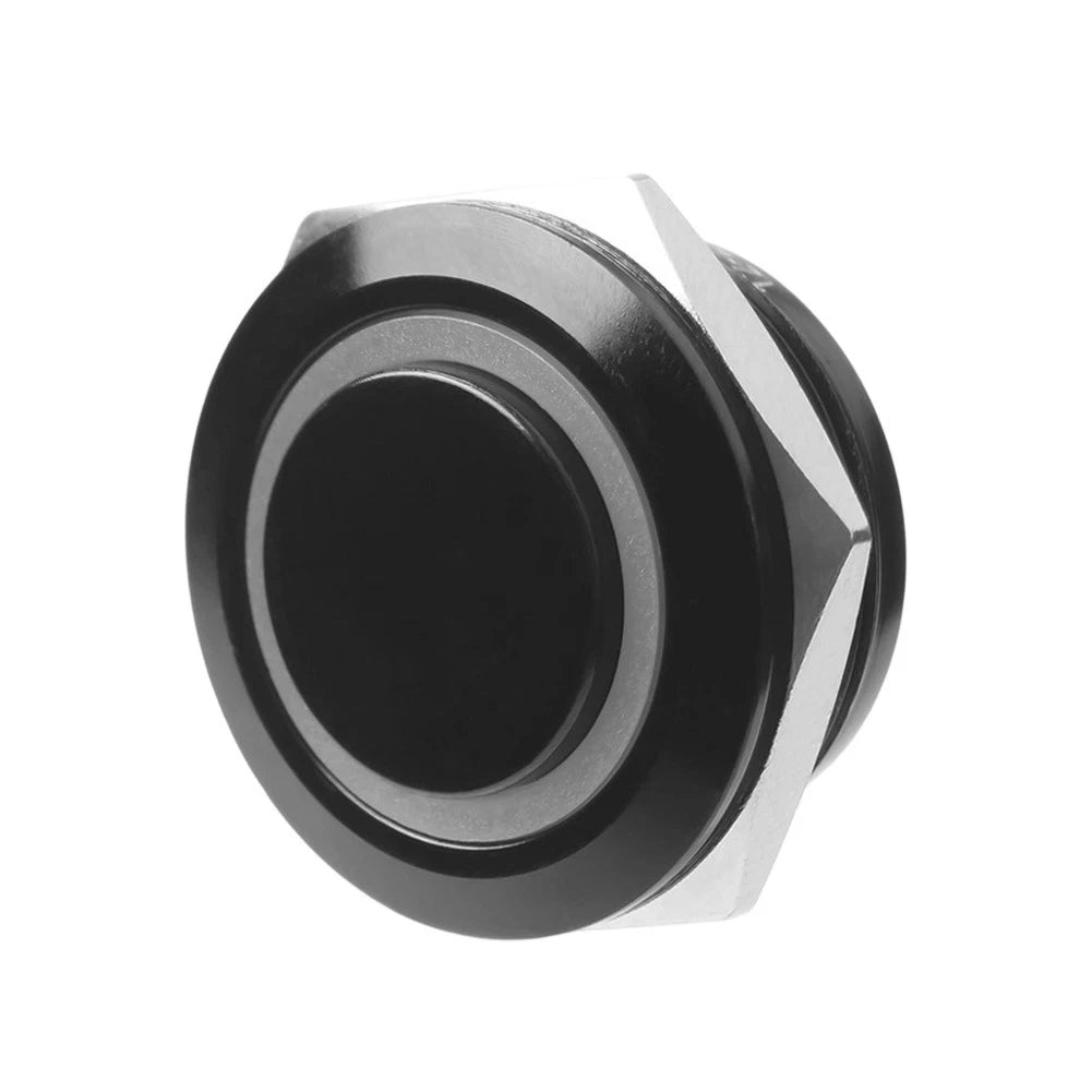 12mm Waterproof Momentary Push Button Switch - Black