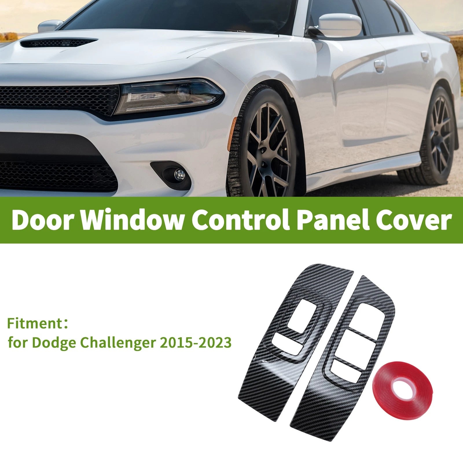 Window Switch Bezel Cover Set for Dodge Challenger (2015–2023)