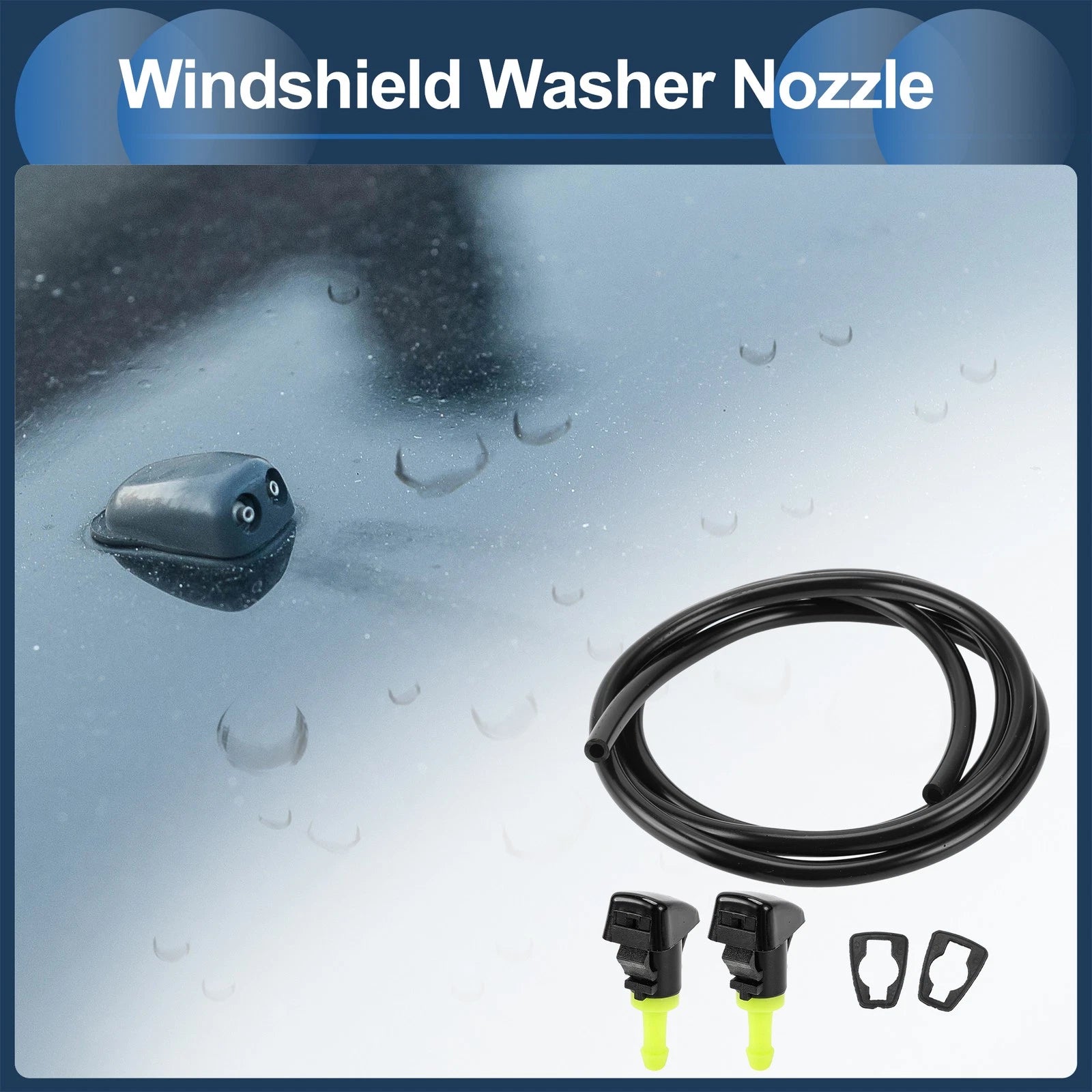 Windshield Washer Nozzle With Gasket and Hose for Dodge Grand Caravan (2011–2020)