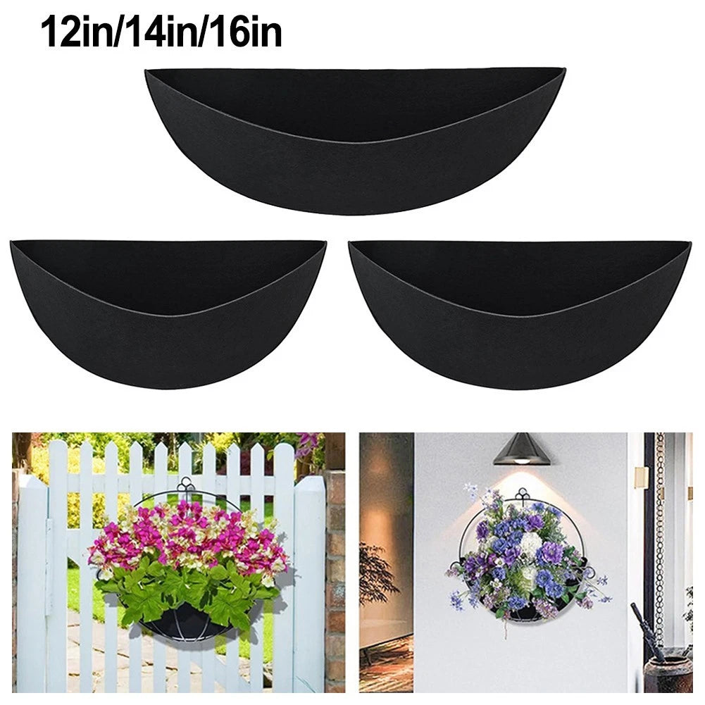 Black Felt Liner for 12" 14" 16" Hanging Baskets (No Part Numbers)