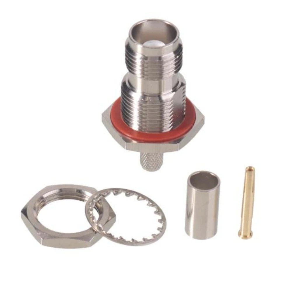 TNC KY3 Connector for Panel Applications (Nickel Plated Copper)