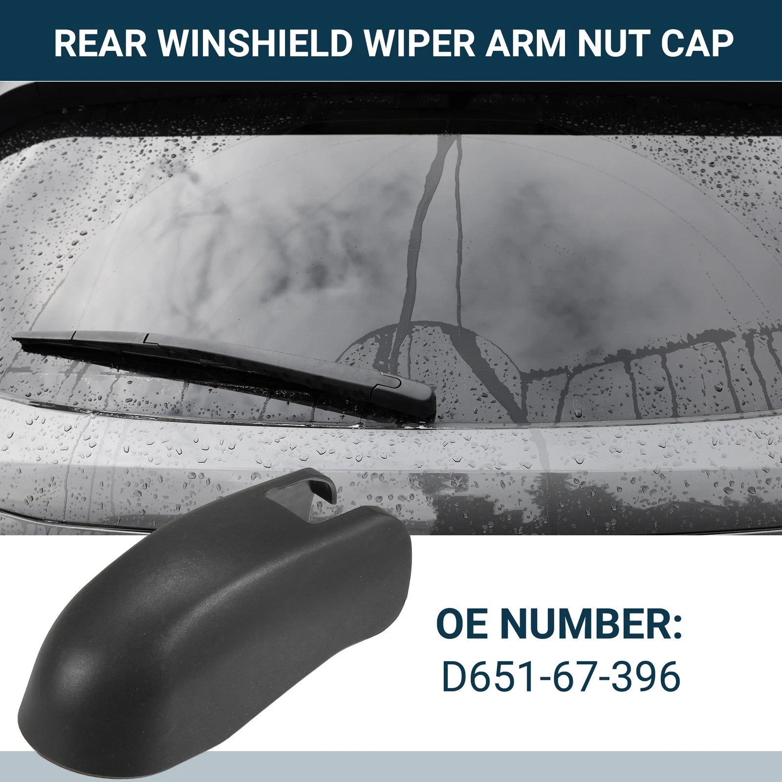 Rear Windshield Wiper Arm Nut Cover for Mazda 2 (2011–2014)