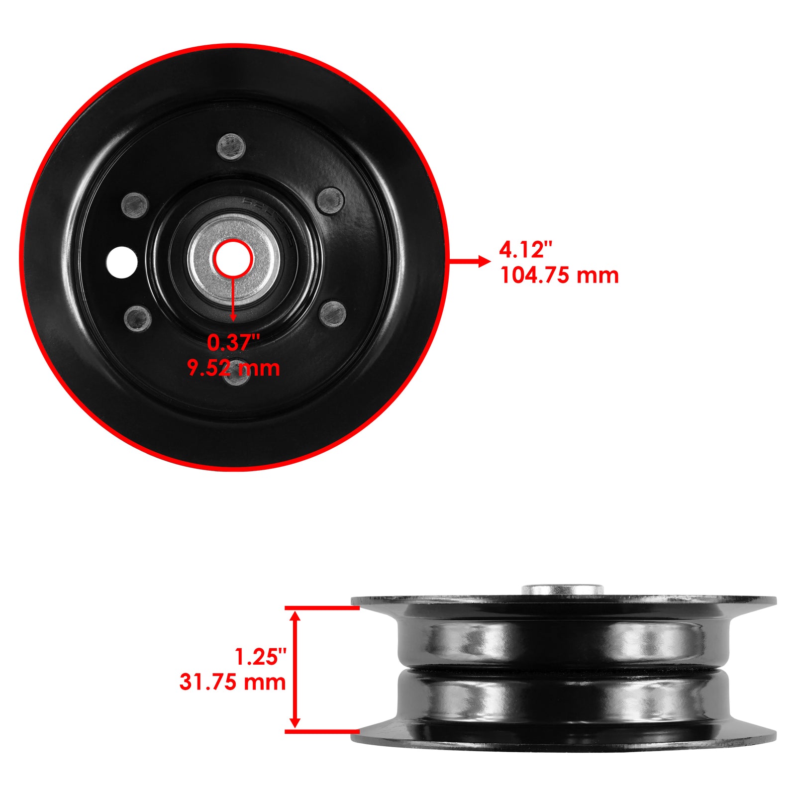 Flat Idler Pulley Replacement for Toro SS5060 SS5035 MX5060 50in Deck (2000–2018)