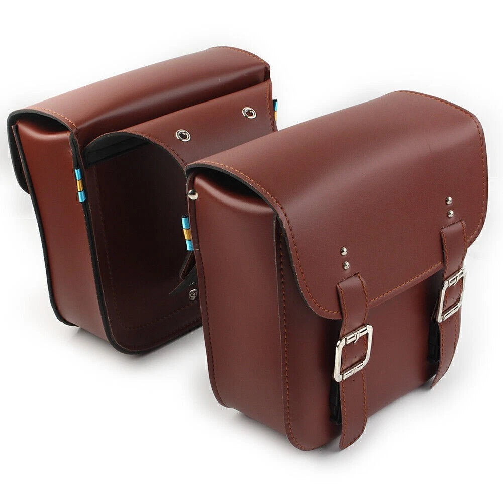 Leather Side Saddle Bags for Harley Sportster XL883/1200 (2pcs)