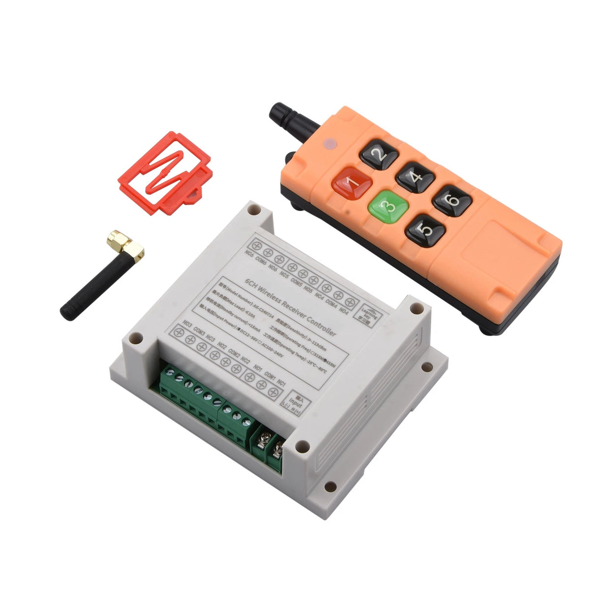 6 Channel 10A Relay Receiver Wireless Remote Control RF Switch 433MHz