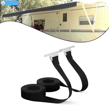 Set of 2 Heavy Duty Nylon Pull Straps for RV Awning (98 Inch Long)