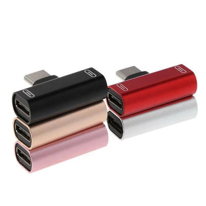 Dual Type C USB-C Audio Charging Adapter Splitter for AU
