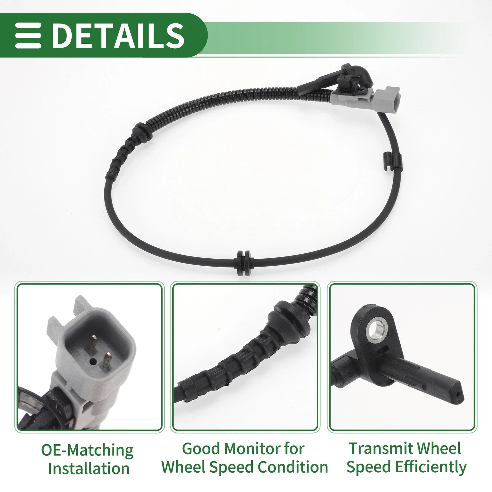 ABS Wheel Speed Sensor No. 95164925 for Chevrolet Sonic (2012–2020) Rear Left