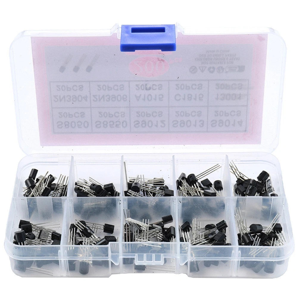 200PCS TO92 Transistor Set for Electronics Creations (10 Types, 20PCS Each)