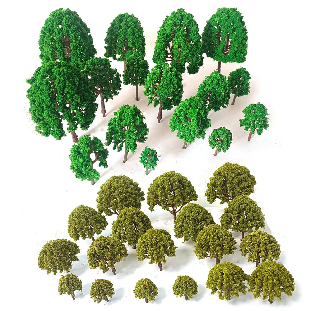 52Pcs Trees for Multiple Models O HO N Scale Railway Wargame Scene