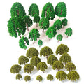 52Pcs Trees for Multiple Models O HO N Scale Railway Wargame Scene