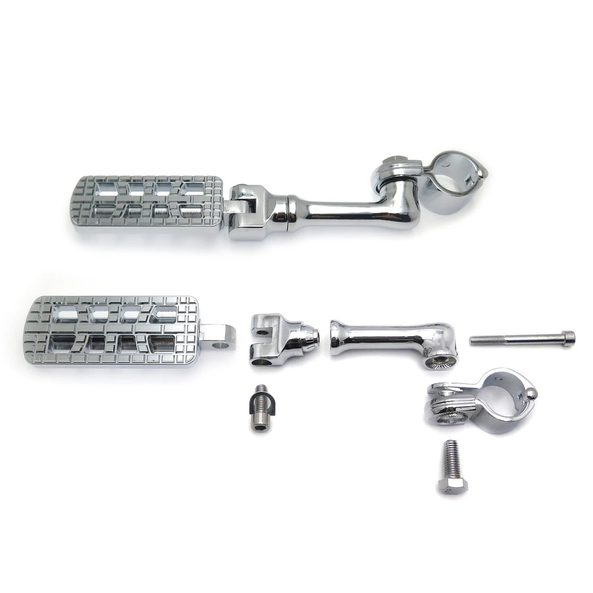 CNC Dominator Foot Peg Rest 1.25" Clamp for Harley Road Glide