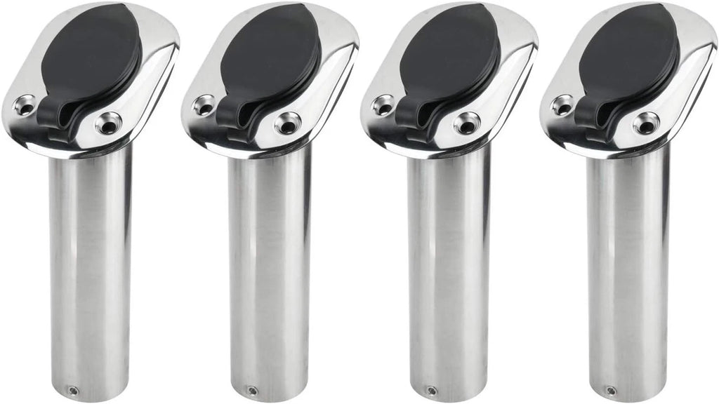 Set of 4 Stainless Steel Fishing Rod Holders 30 Degrees for Marine Boat