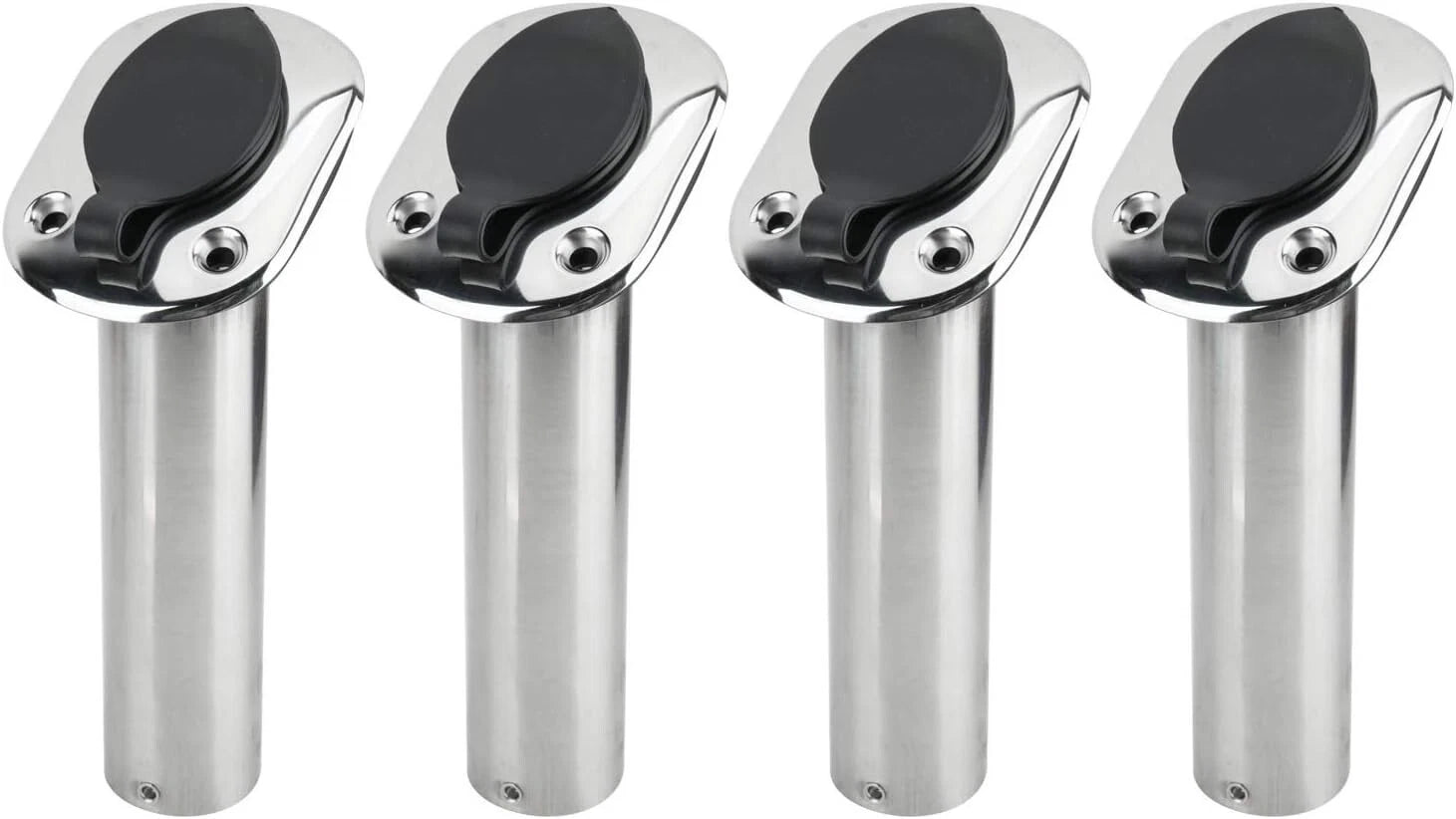 Set of 4 Stainless Steel Fishing Rod Holders 30 Degrees for Marine Boat