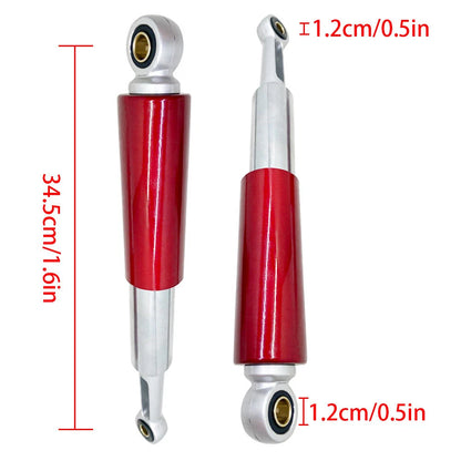 Set of 2 Red & Chrome Shocks 345mm for S65 CL/CT70 110 XL75 CL/CT/CM/S90 (91)