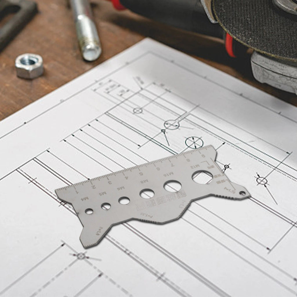 Screw Thread Gauge Tool for Accurate Diameter and Pitch Identification