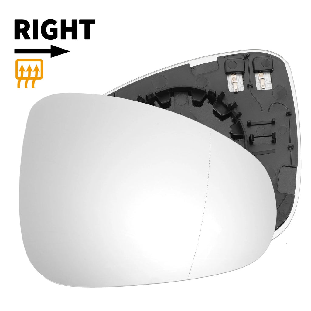 Heated Right Side Mirror Glass Replacement for Volkswagen Touareg (2010–2018)