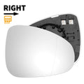 Heated Right Side Mirror Glass Replacement for Volkswagen Touareg (2010–2018)