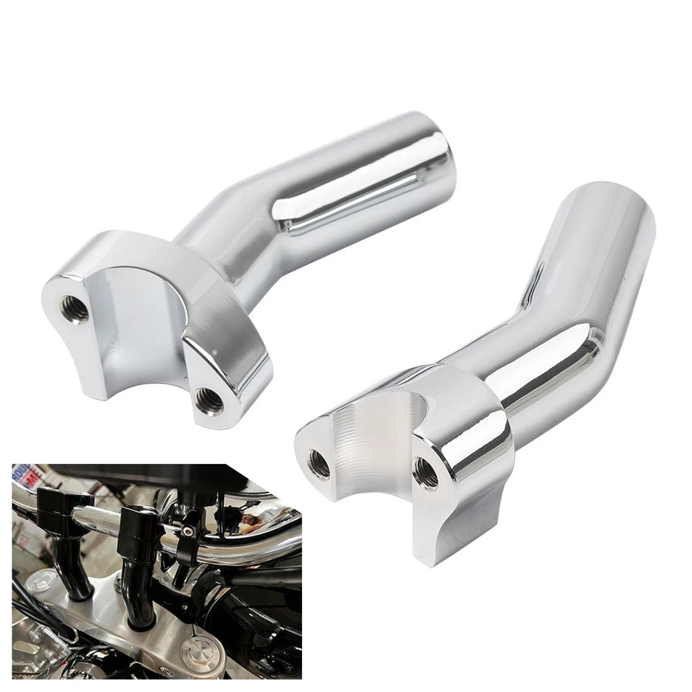 4.5" Chrome Pullback Handlebar Risers for Harley Dyna Softail Road King (1" Bar)