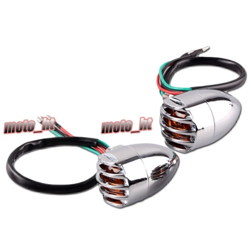 Amber Turn Signal Lamp Grille for Harley-Davidson Sportster Chrome