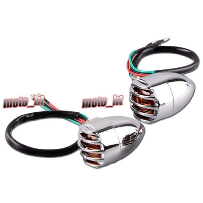 Amber Turn Signal Lamp Grille for Harley-Davidson Sportster Chrome