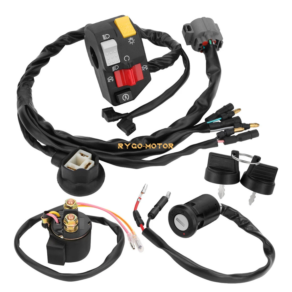 Handlebar Key Starter Relay Switch Kit for Honda TRX300EX Sportrax 1993–2006