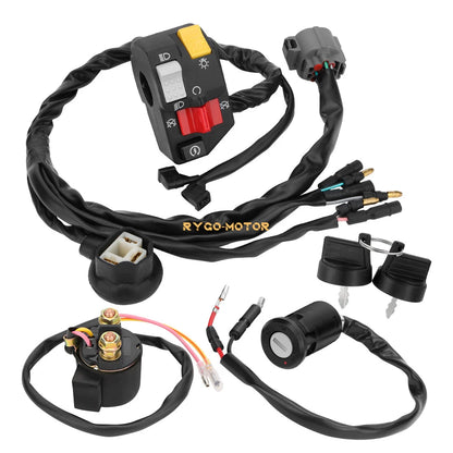 Handlebar Key Starter Relay Switch Kit for Honda TRX300EX Sportrax 1993–2006